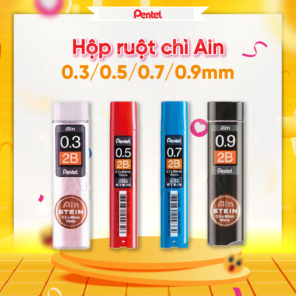 Ảnh Ruột Chì Kim Pentel C275 0.5mm 2B Siêu Cứng - Ngòi Chì Thay Thế Nhiều Cỡ 1
