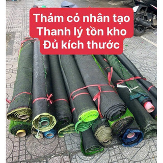 Cỏ nhân tạo thanh lý 6m2(2*3m),Thảm cỏ 1.5cm mỏng sự kiện.dễ rơi bụi, cỏ rất mỏng dùng ngắn ngày