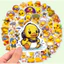Set 60 Sticker Chú vịt vàng cute Chống Nước Dán Laptop Vali Mũ Bảo Hiểm Sổ Tay