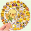 Set 60 Sticker Chú vịt vàng cute Chống Nước Dán Laptop Vali Mũ Bảo Hiểm Sổ Tay