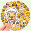 Set 60 Sticker Chú vịt vàng cute Chống Nước Dán Laptop Vali Mũ Bảo Hiểm Sổ Tay
