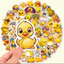 Set 60 Sticker Chú vịt vàng cute Chống Nước Dán Laptop Vali Mũ Bảo Hiểm Sổ Tay