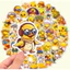 Set 60 Sticker Chú vịt vàng cute Chống Nước Dán Laptop Vali Mũ Bảo Hiểm Sổ Tay