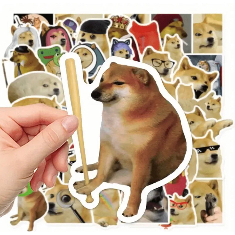 100 sticker mr chem dog meme  - Đề Can Vinyl Chống Thấm Nước Cho Laptop, Vỏ Điện Thoại ,Ván Trượt (Meme Funny Design)