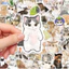 Set 100 Sticker Mèo Thực Tế - Đề Can Vinyl Chống Nước Dán Laptop Vali Mũ Bảo Hiểm Sổ Tay