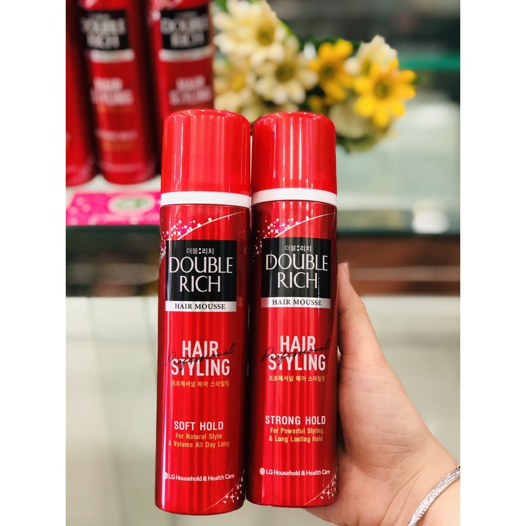 Ảnh Keo Tạo Kiểu Tóc Dạng Xịt Double Rich Hair Styling Strong Hold Giữ Nếp Tóc Nhiều Giờ 170ml 4