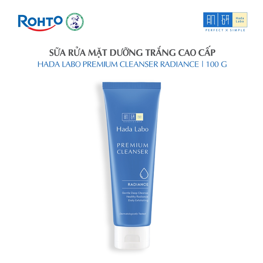 Ảnh Sữa rửa mặt dưỡng trắng cao cấp Hada Labo Premium Cleanser Radiance 100g 2