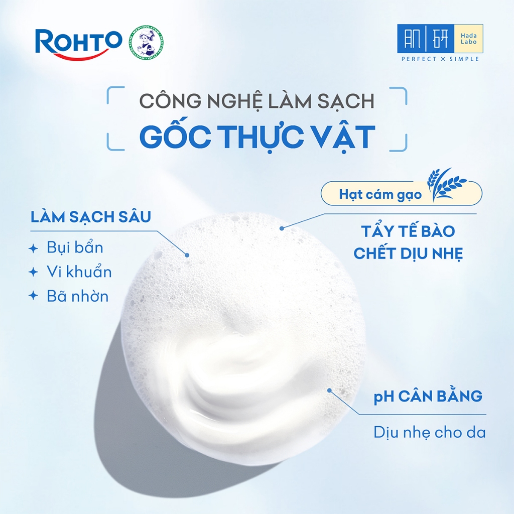 Ảnh Sữa rửa mặt dưỡng trắng cao cấp Hada Labo Premium Cleanser Radiance 100g 3