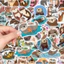 Set 60 Sticker Rái cá biển Chống Nước Dán Laptop Vali Mũ Bảo Hiểm Sổ Tay