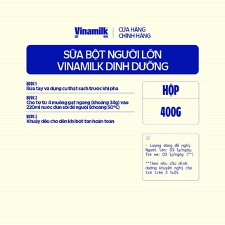 Sữa bột nguyên kem có đường Vinamilk - Hộp giấy 400g