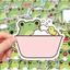 Set 100 Sticker Dễ Thương Ếch Hoạt Tinh Tế Và Sáng Tạo Chống Nước Dán Laptop Vali Mũ Bảo Hiểm Sổ Tay