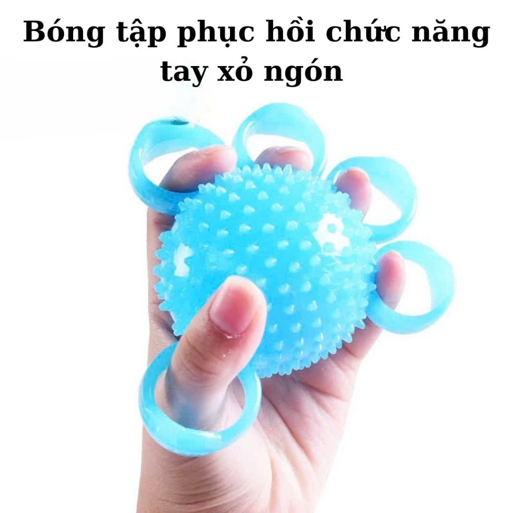 Bóng gai tập phục hồi tay , bóng gai cao su đàn hồi xỏ  ngón tay cho người bệnh người già