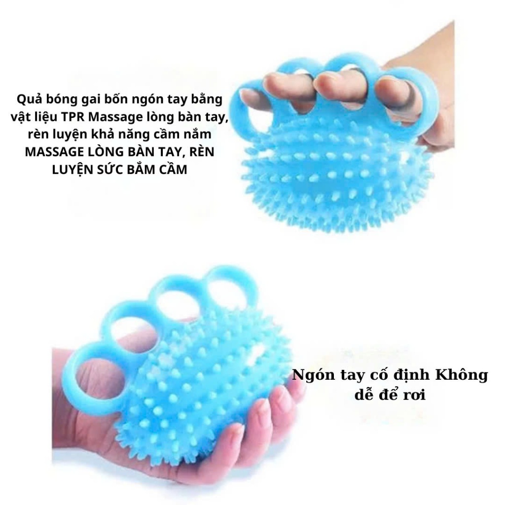Bóng gai tập phục hồi tay , bóng gai cao su đàn hồi xỏ  ngón tay cho người bệnh người già