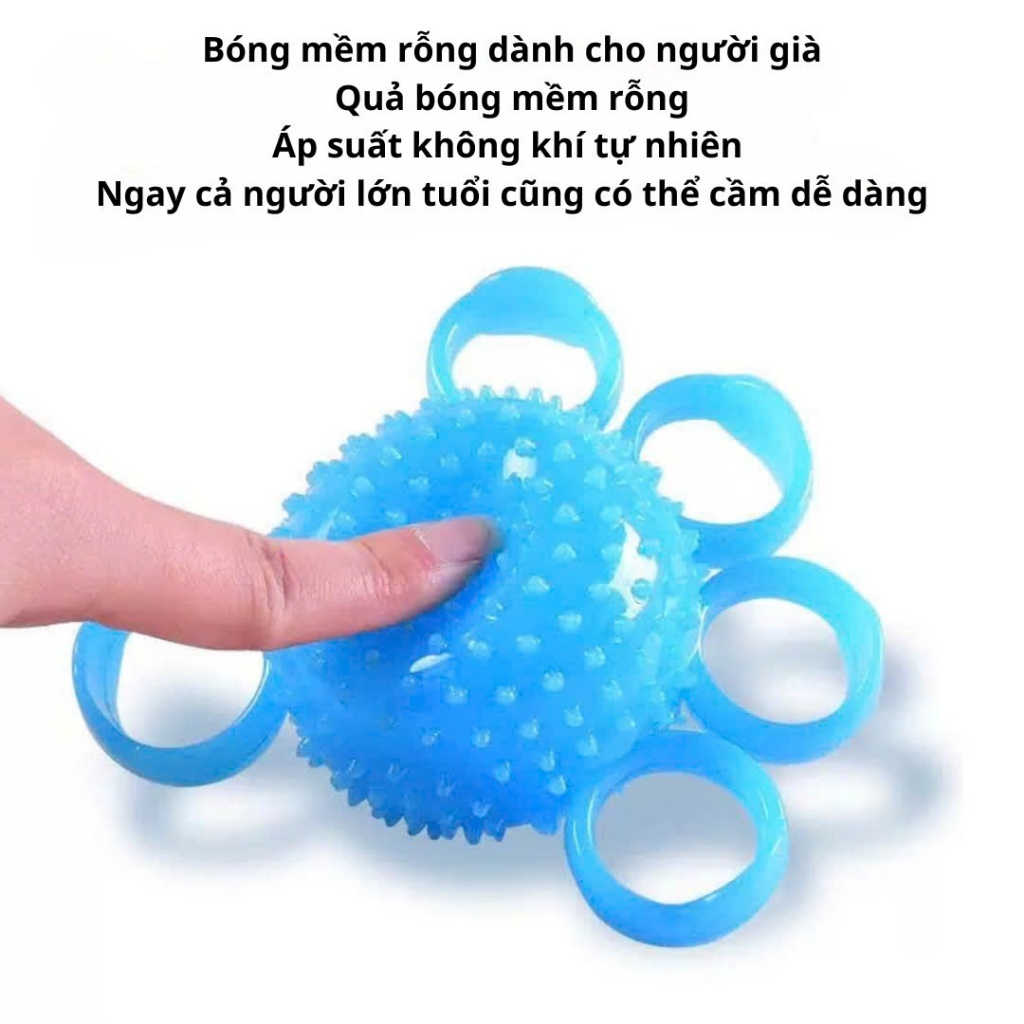Bóng gai tập phục hồi tay , bóng gai cao su đàn hồi xỏ  ngón tay cho người bệnh người già