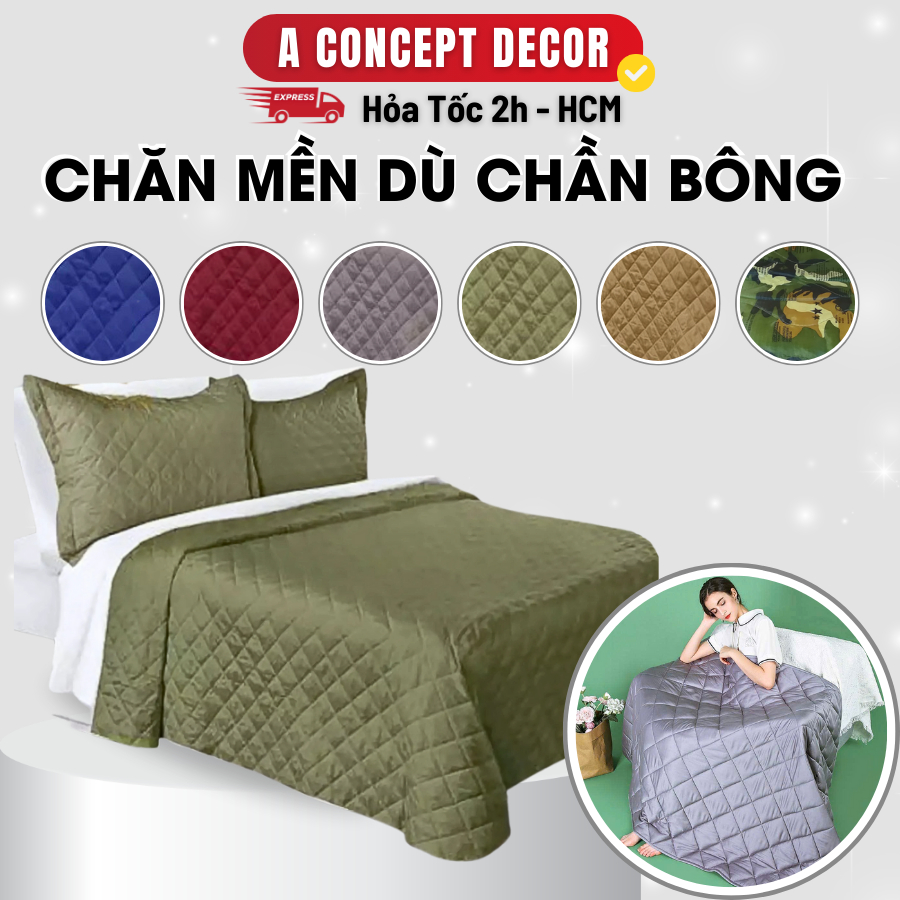Ảnh Chăn Dù Chần Bông Cao Cấp Mền Ngủ Gấp Gọn Tiện Lợi Mỏng Nhẹ Mát Lạnh Cho Mùa Hè Văn Phòng Đi Du Lịch Xe Khách 1m5x1m9 1