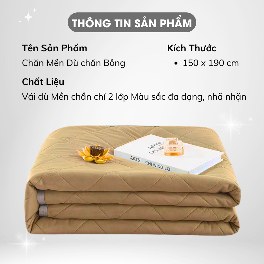 Ảnh Chăn Dù Chần Bông Cao Cấp Mền Ngủ Gấp Gọn Tiện Lợi Mỏng Nhẹ Mát Lạnh Cho Mùa Hè Văn Phòng Đi Du Lịch Xe Khách 1m5x1m9 2
