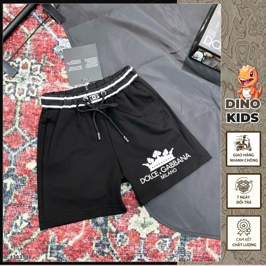 Quần Đùi Nam Dolce Vương Miện Siêu Đẹp - Quần Đùi Bé Trai Đôn Chề In Chữ Hót Hít