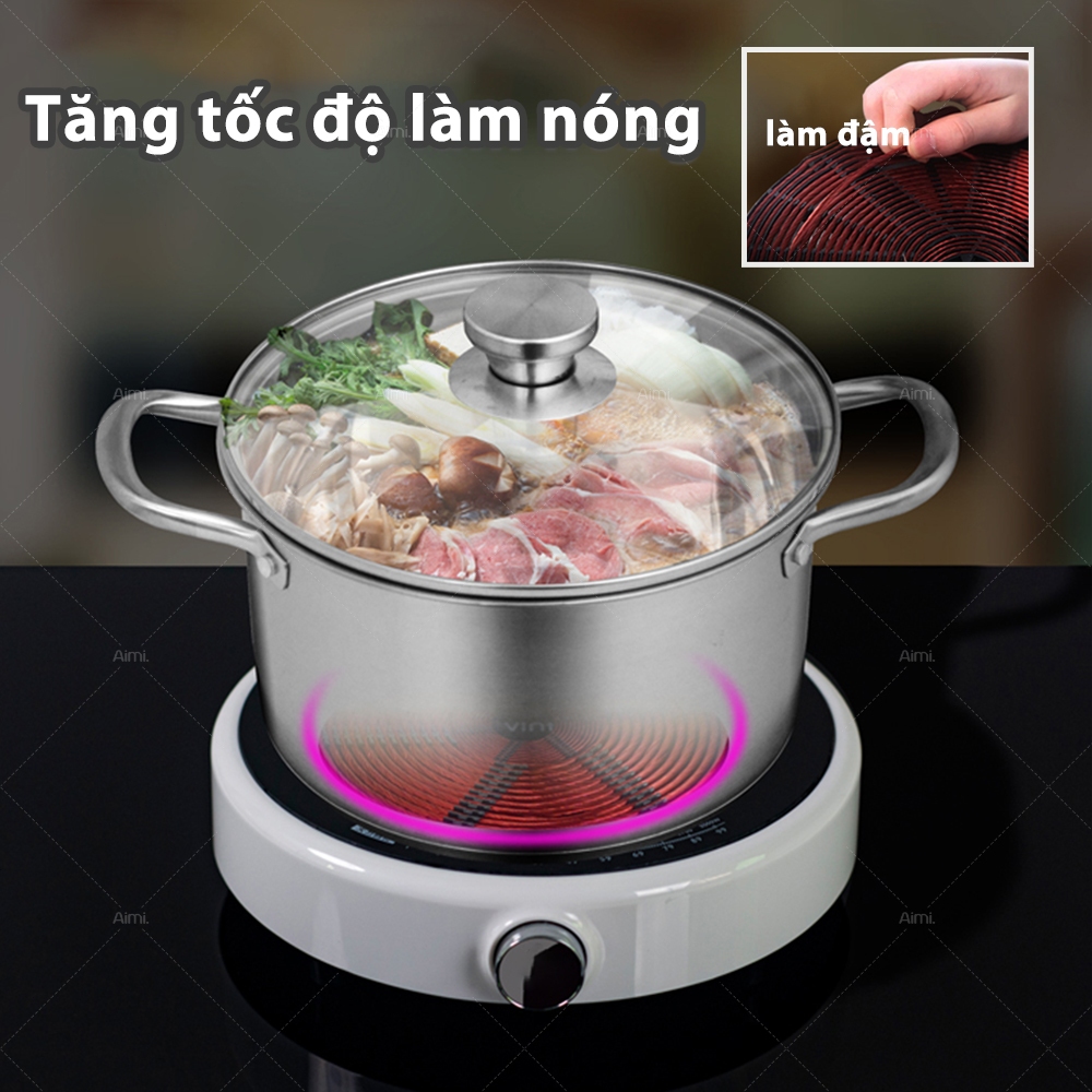 Aimi Bếp Từ đơn điều Chỉnh 9 Mức Nhiệt Từ Tròn Bếp Từ Bếp Bếp hồng ngoại