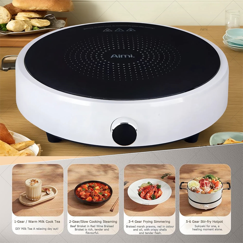 Aimi Bếp Từ đơn điều Chỉnh 9 Mức Nhiệt Từ Tròn Bếp Từ Bếp Bếp hồng ngoại