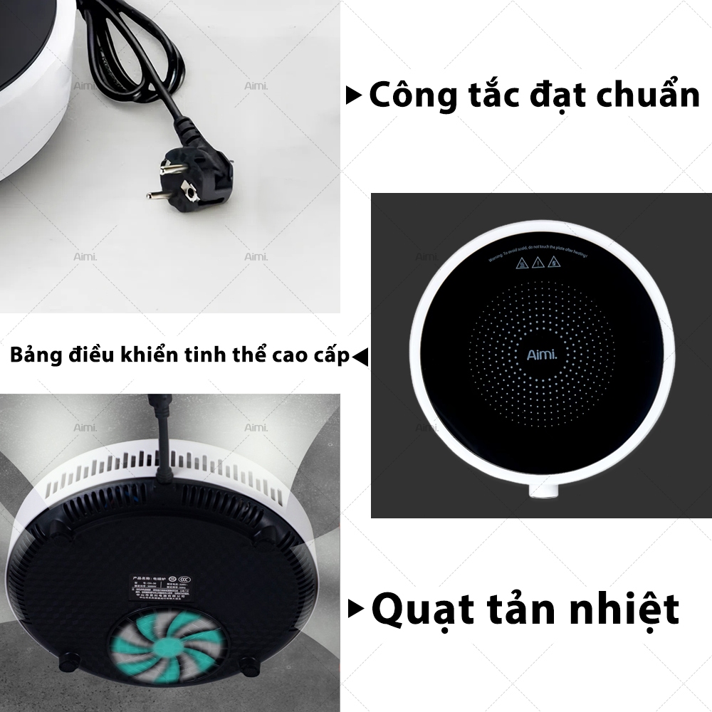 Aimi Bếp Từ đơn điều Chỉnh 9 Mức Nhiệt Từ Tròn Bếp Từ Bếp Bếp hồng ngoại