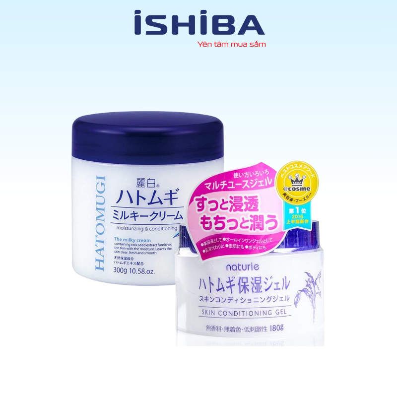 Kem dưỡng ẩm ý dĩ Moisturizing Conditioning Gel Reihaku Hatomugi 300g/ Gel 180g