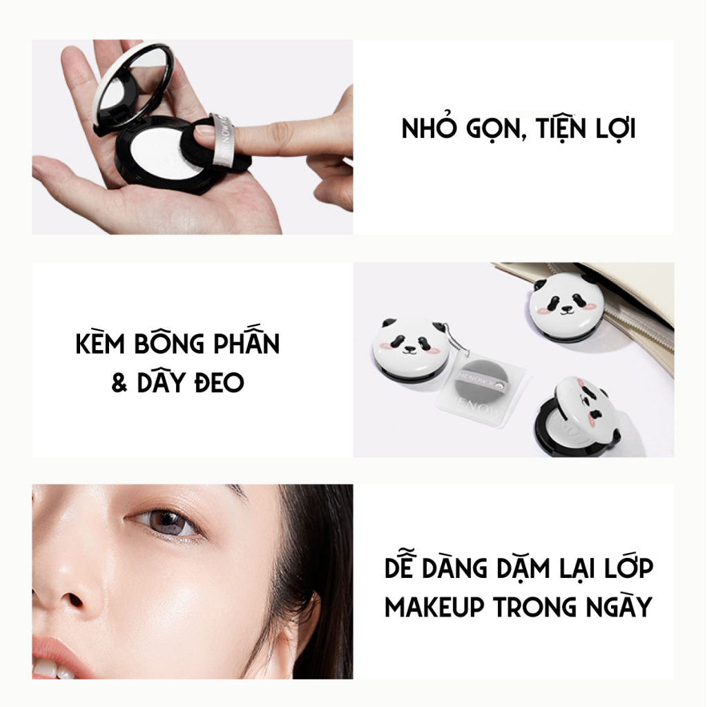 [Mini] Phấn phủ MENOW MENGLAN PANDA bản MINI 3.5GR có dây đeo