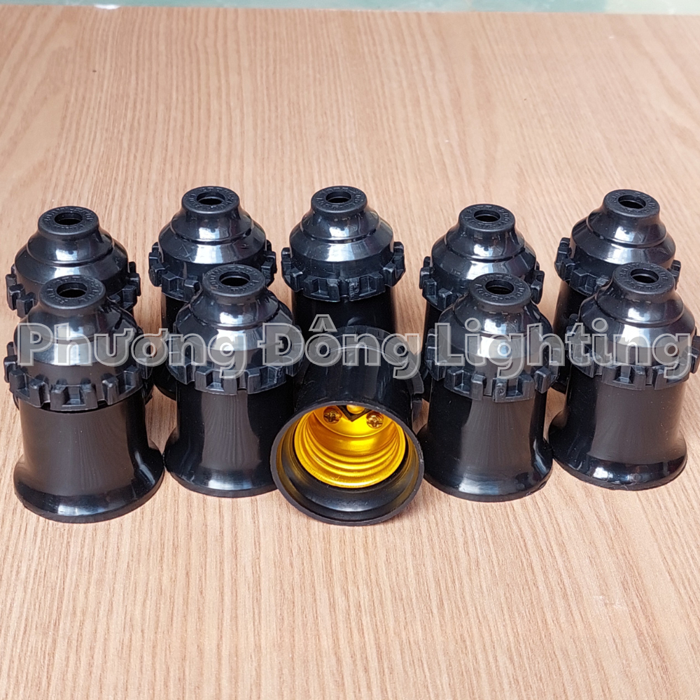 Combo 10 Đuôi đèn treo E27  FANAGOLD cao cấp - trắng, đen