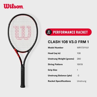Wilson Clash 108 V3 Vợt Tennis Chưa Căng Dây WR173111U
