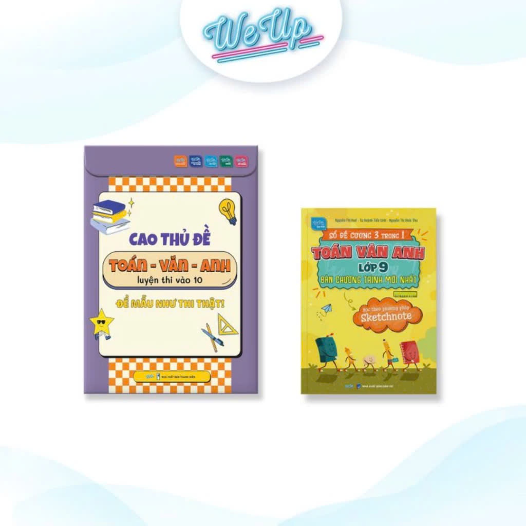 Ảnh Combo 3 sách: Cao thủ đề Toán Văn Anh + Sổ đề cương Sketchnote 3 trong 1 Toán Văn Anh 9 + Sổ tay học giỏi Lý Hóa lớp 9 1