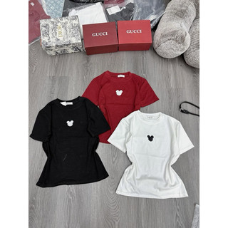 Set bộ áo babytee in đầu mickey mix quần xuông kẻ dọc
