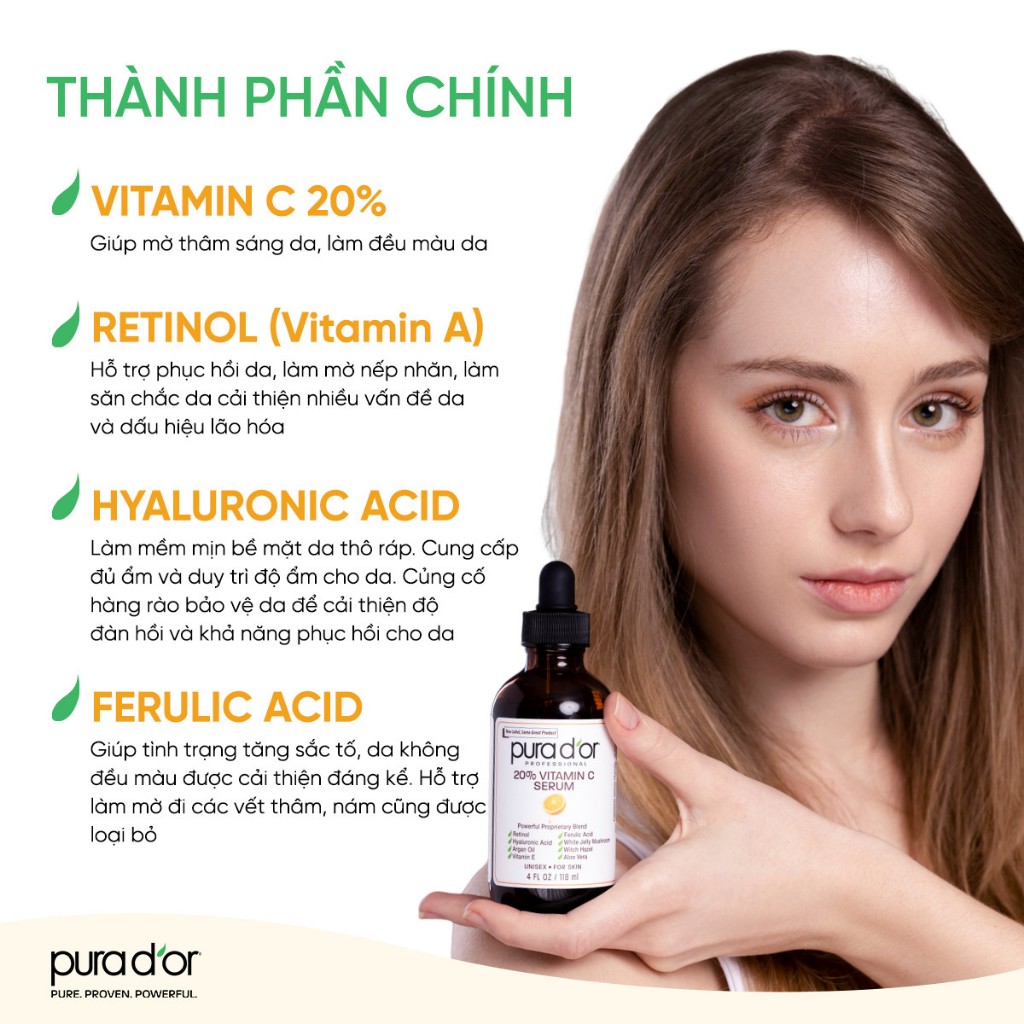 Ảnh Serum Vitamin C 20% Hữu Cơ Hỗ Trợ Sáng Da Mờ Thâm, Hỗ Trợ Chống Lão Hoá 118ml tặng 2 scrunchies 3