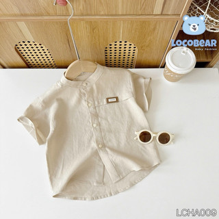 LCB Áo sơ mi cổ tàu linen basic cho bé trai