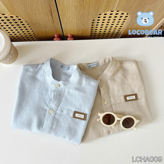LCB Áo sơ mi cổ tàu linen basic cho bé trai