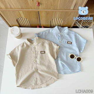 LCB Áo sơ mi cổ tàu linen basic cho bé trai