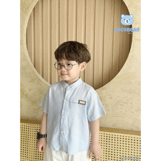 LCB Áo sơ mi cổ tàu linen basic cho bé trai