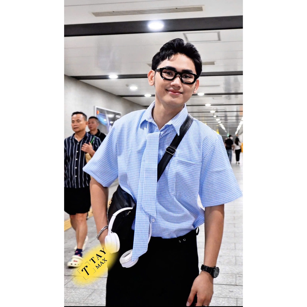 Áo Sơ mi Tay ngắn Caro nhuyễn Style HITCH ICVCVNI Unisex