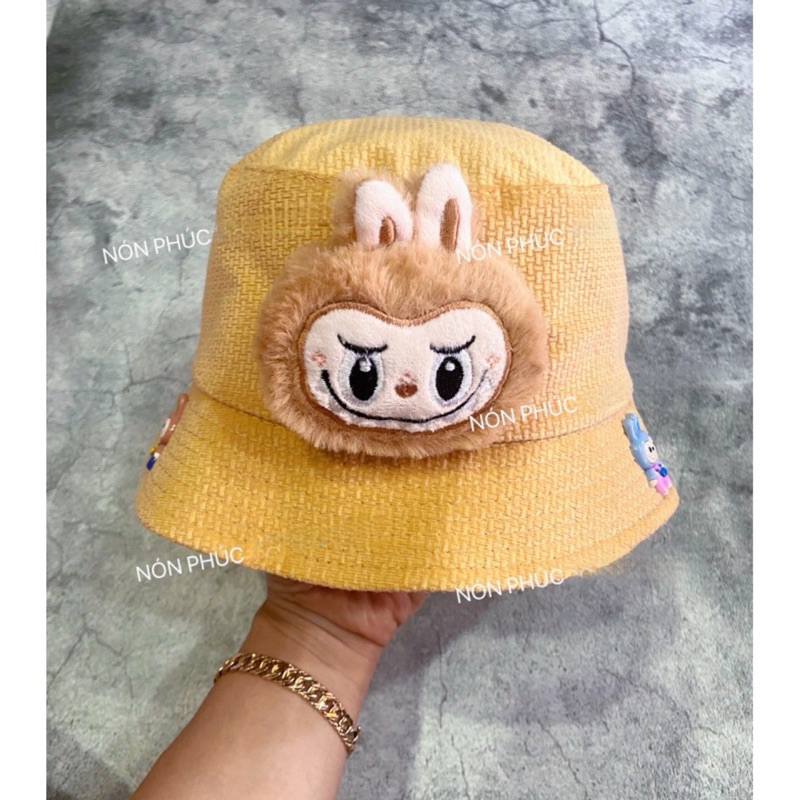 [Bé 2-4tuổi]MŨ BUCKET LABUBU NHỒI BÔNG CHO BÉ TRAI ,GÁI