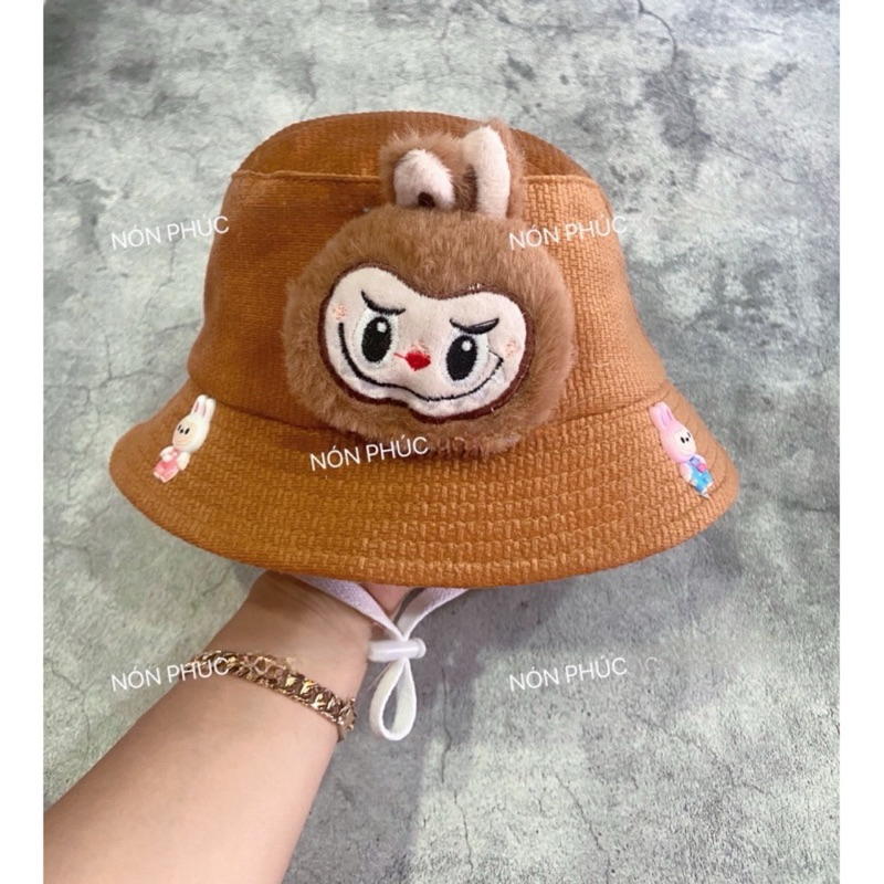 [Bé 2-4tuổi]MŨ BUCKET LABUBU NHỒI BÔNG CHO BÉ TRAI ,GÁI