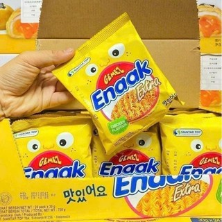 Mì Enack -Mì tôm dành cho trẻ em,nhập khẩu IndonesiaGiòn thơm đậm vị ăn mãi ko ngấy , ăn sống như 1 dạng snack siu ngon.