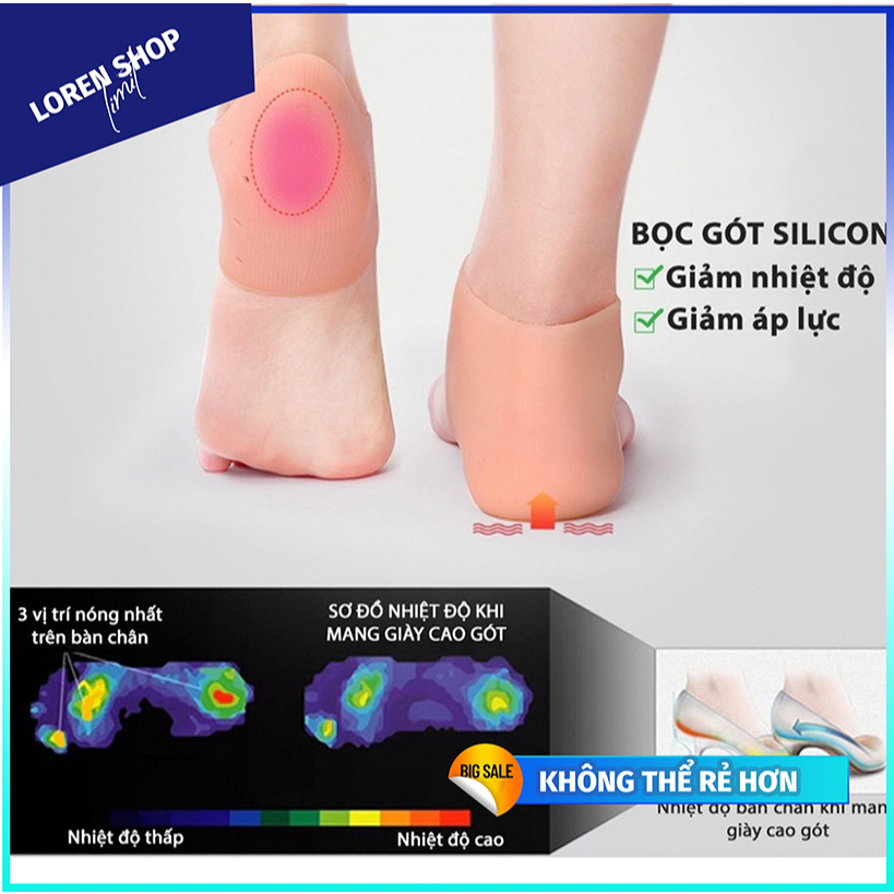 [TOP 1 RẺ LUÔN ] Vớ Gót Chân Silicon - Tất Silicon Gót Chân - Miếng Đệm Gót Chân Silicon CHỐNG NỨT GÓT CHÂN