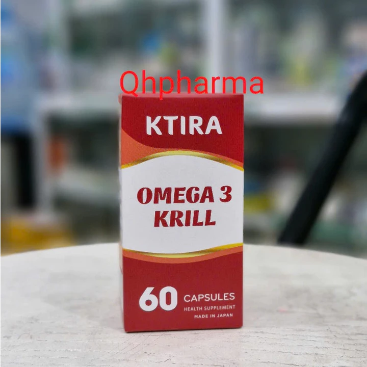 Dầu nhuyễn thể KTIRA OMEGA 3 KRILL lọ 60 viên giúp bổ mắt,não bộ và tim mạch