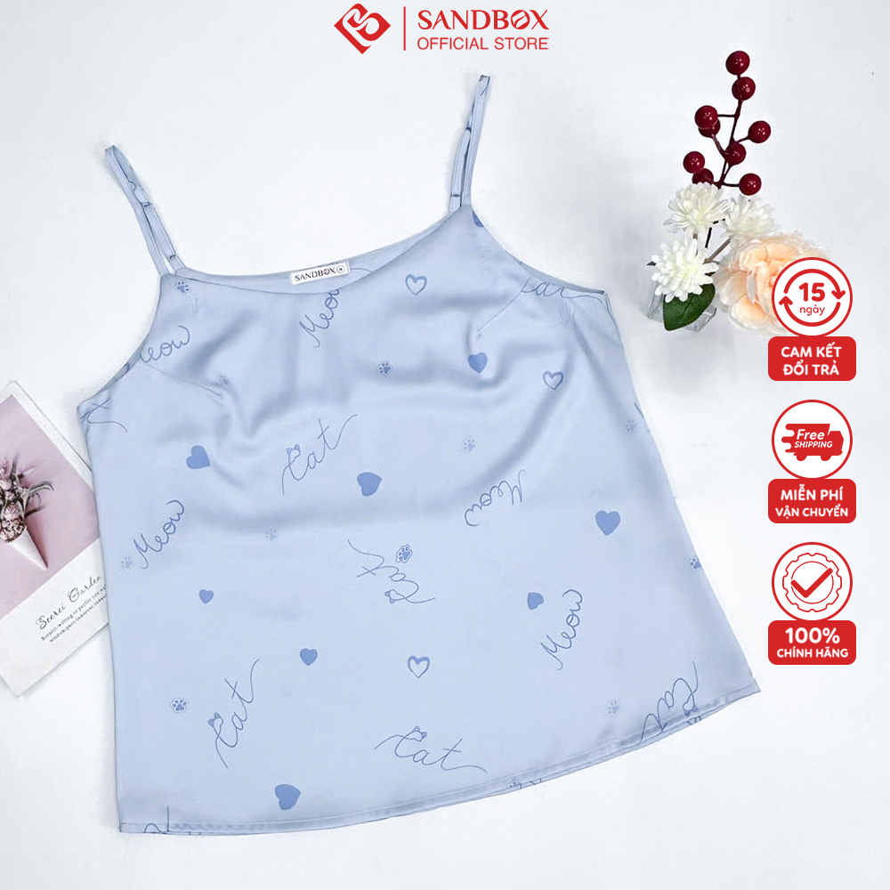 Ảnh Áo Hai Dây SANDBOX Lụa Latin Cao Cấp Mềm Mịn, Thanh Lịch Mặc Nhà, Mặc Trong Áo Vest, Blazer 1