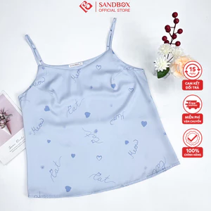 Áo Hai Dây SANDBOX Lụa Latin Cao Cấp Mềm Mịn, Thanh Lịch Mặc Nhà, Mặc Trong Áo Vest, Blazer