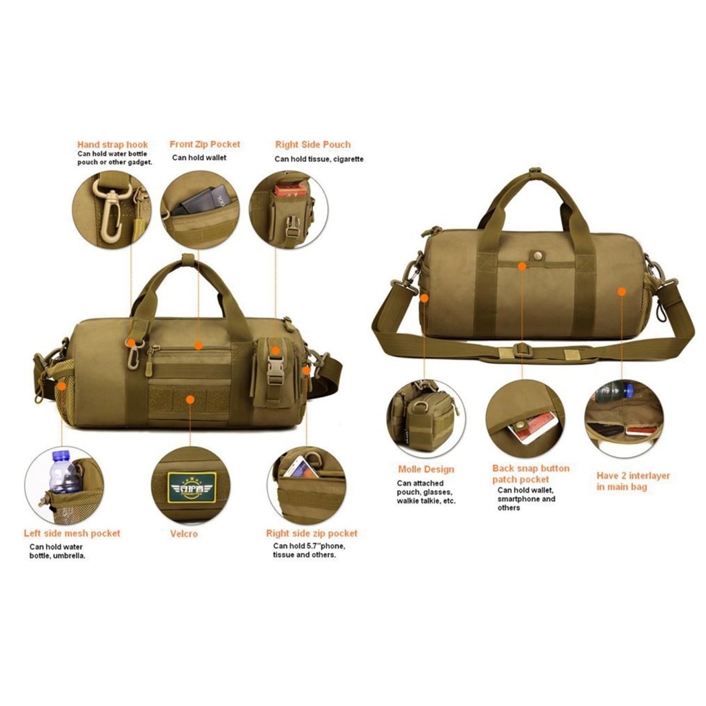 Túi trống chiến thuật COMMAN_Cylinder Barrel Bag Tactical