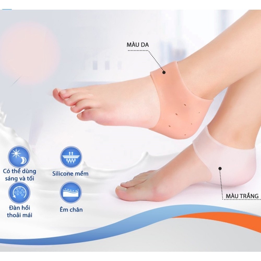 [TOP 1 RẺ LUÔN ] Vớ Gót Chân Silicon - Tất Silicon Gót Chân - Miếng Đệm Gót Chân Silicon CHỐNG NỨT GÓT CHÂN
