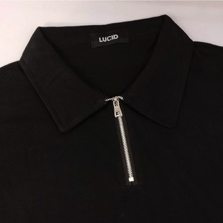 Áo Polo ZIP Local Brand Unisex LUCID NX Cao Cấp Nam Nữ Tay Lỡ From Rộng Chất Cotton