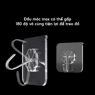 Móc dán đơn, móc dán tường inox siêu dính hàng đẹp