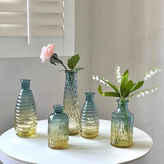 (Loại 1) Bình Cắm Hoa Thủy Tinh Mini xanh ngọc bích - Lọ Hoa Mini Cắm Hoa Đẹp