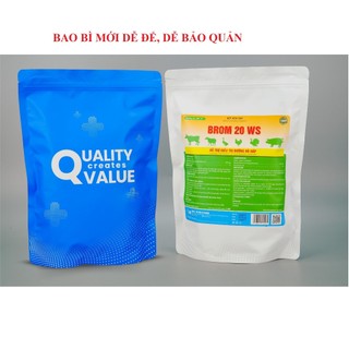 Thuốc thú y Brom 20Ws gói 1kg Vb Pharma giúp long đờm giảm ho ở vật nuôi: heo bò gà vịt