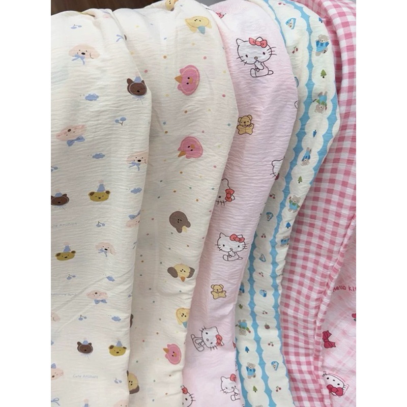Quần Dài Pijama Đũi Hàn Hoạt Hình Dễ thương [FREESHIP]🌸 Quần Dài Ống Rộng Form Suông Phong Cách Hàn Quốc🌸